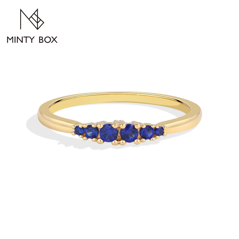 Vixonna Classic Lab Gemstone Stackable Ring 925 Silver