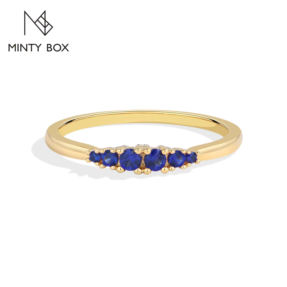 Vixonna Classic Lab Gemstone Stackable Ring 925 Silver