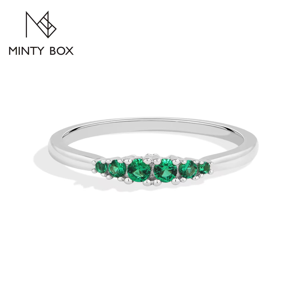 Vixonna Classic Lab Gemstone Stackable Ring 925 Silver