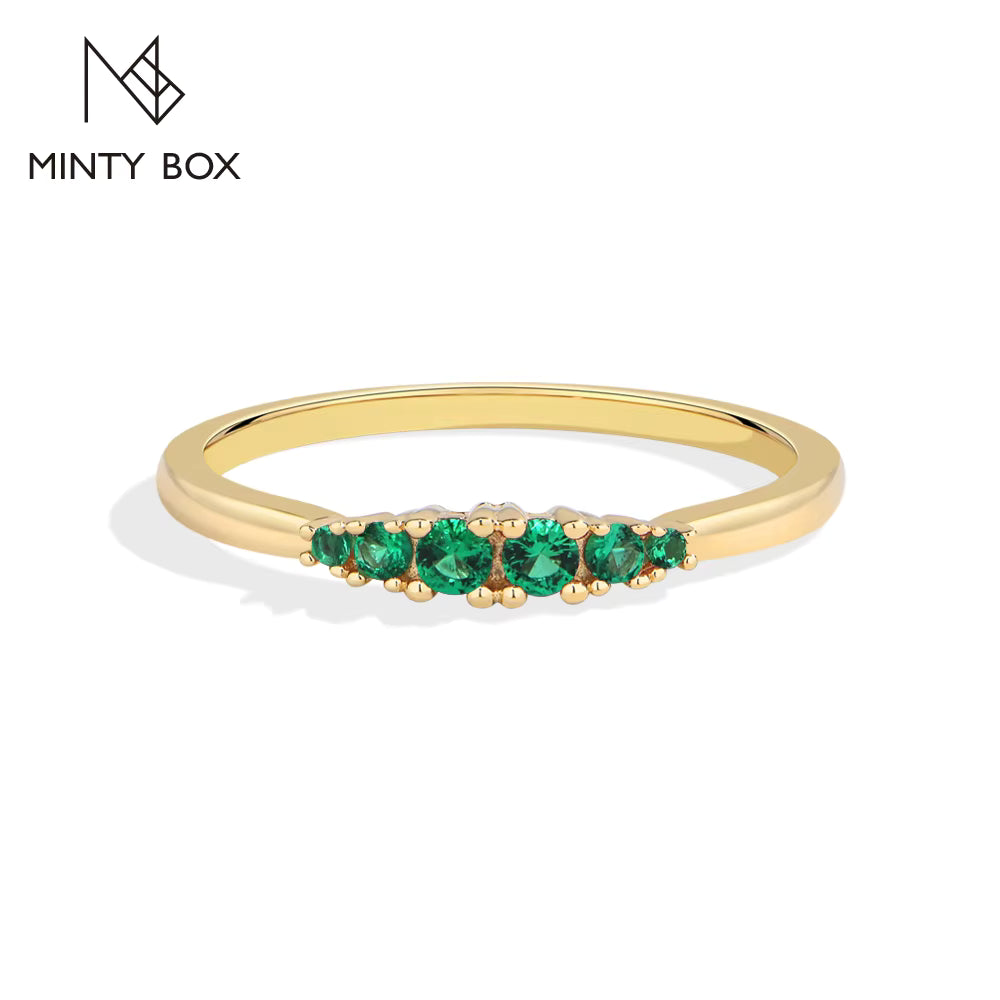 Vixonna Classic Lab Gemstone Stackable Ring 925 Silver