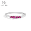 Vixonna Classic Lab Gemstone Stackable Ring 925 Silver