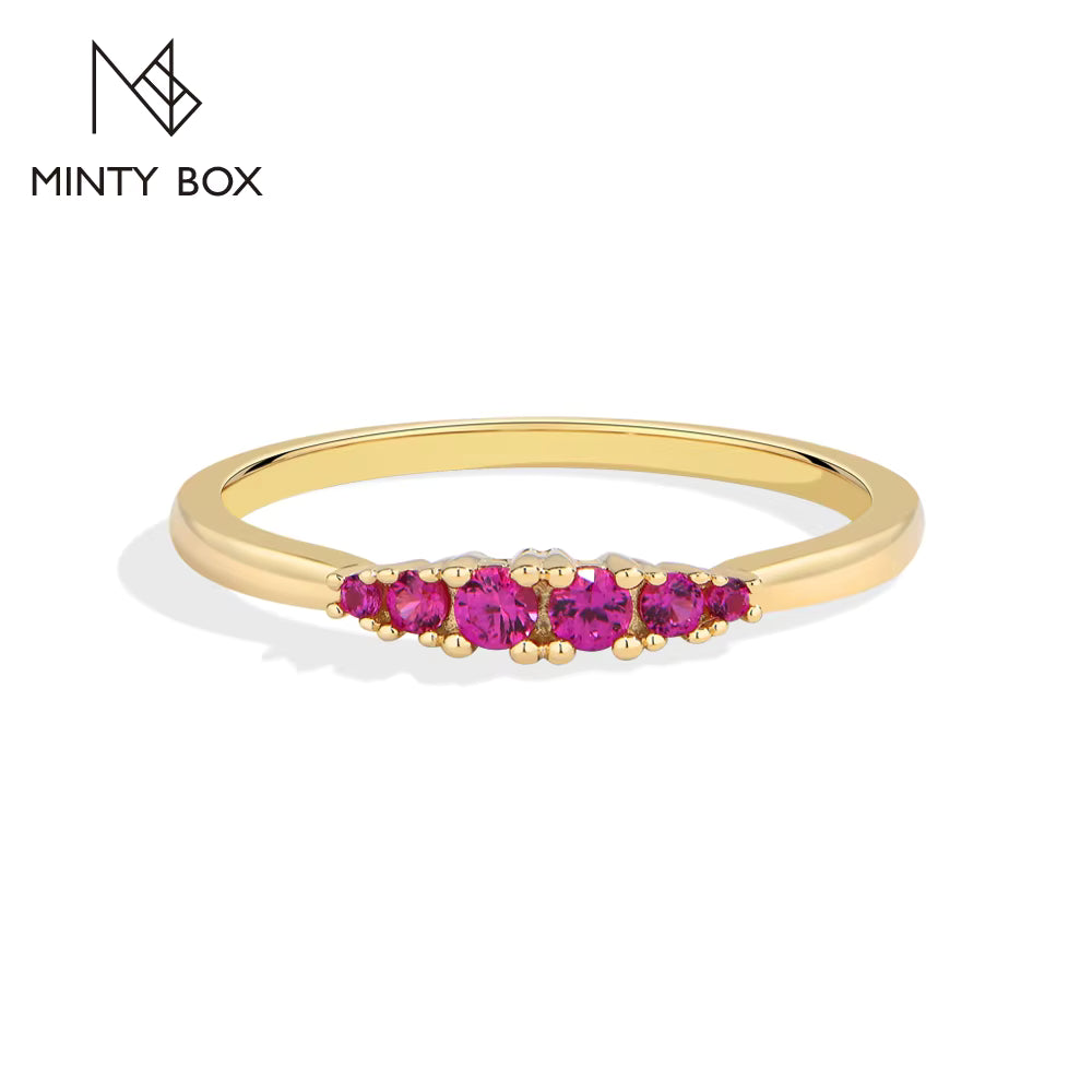 Vixonna Classic Lab Gemstone Stackable Ring 925 Silver