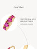 Vixonna Classic Lab Gemstone Stackable Ring 925 Silver
