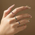 Vixonna Classic Lab Gemstone Stackable Ring 925 Silver