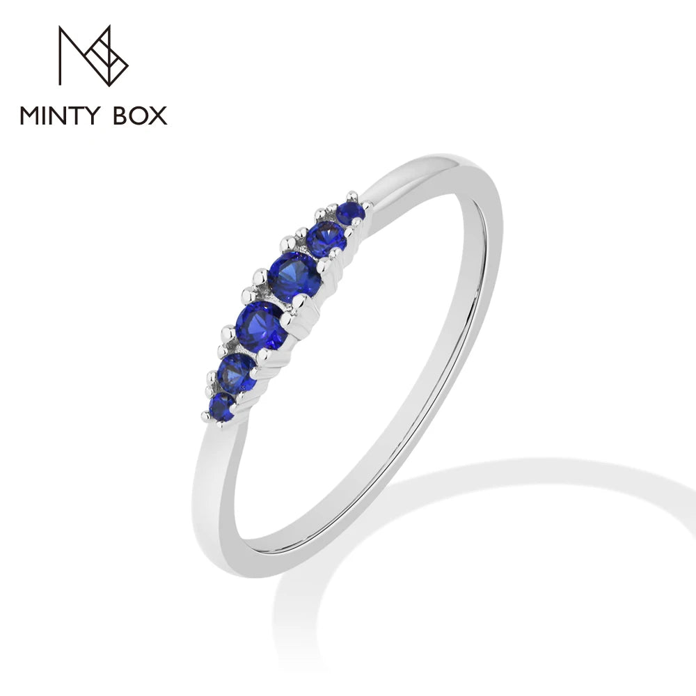 Vixonna Classic Lab Gemstone Stackable Ring 925 Silver