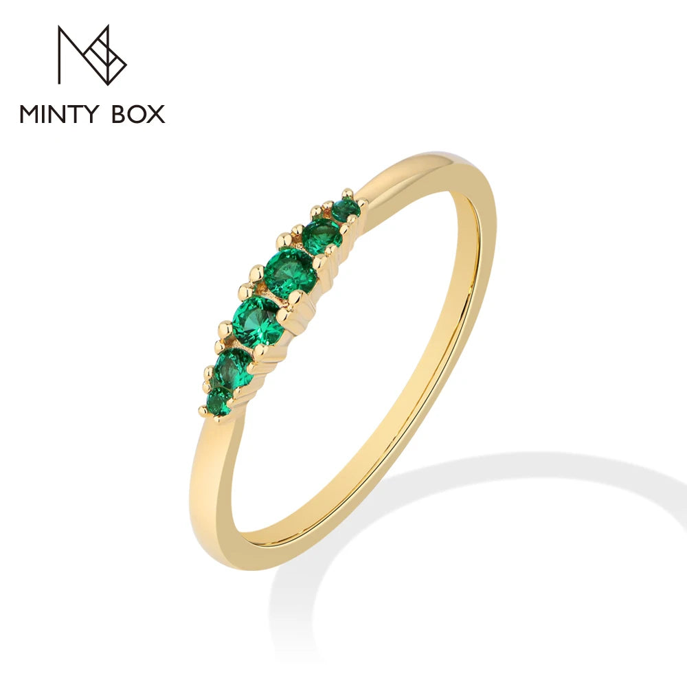 Vixonna Classic Lab Gemstone Stackable Ring 925 Silver