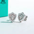 Vixonna Cross Moissanite Stud Earrings 0.3cttw 925 Silver