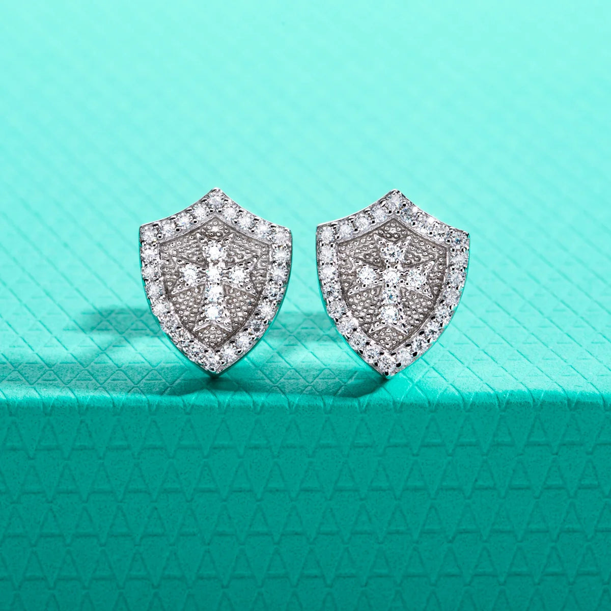 Vixonna Cross Moissanite Stud Earrings 0.3cttw 925 Silver