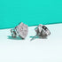 Vixonna Cross Moissanite Stud Earrings 0.3cttw 925 Silver