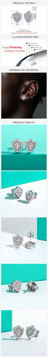 Vixonna Cross Moissanite Stud Earrings 0.3cttw 925 Silver