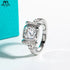 Vixonna Cushion Cut Moissanite Wedding Ring 2ct D Color 925 Silver