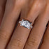 Vixonna Cushion Cut Moissanite Wedding Ring 2ct D Color 925 Silver