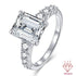 VIXONNA Emerald Cut Moissanite Engagement Ring