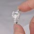 VIXONNA Emerald Cut Moissanite Engagement Ring