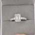 VIXONNA Emerald Cut Moissanite Engagement Ring