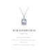Vixonna Emerald Cut Moissanite Halo Necklace 1ct D Color 925 Silver