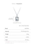 Vixonna Emerald Cut Moissanite Halo Necklace 1ct D Color 925 Silver