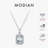 Vixonna Emerald Cut Moissanite Halo Necklace 1ct D Color 925 Silver
