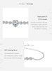 Vixonna Heart Moissanite Bracelet 925 Silver D Color VVS1 0.8ct