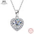 Vixonna Heart Moissanite Pendant Necklace 1ct D Color 925 Silver