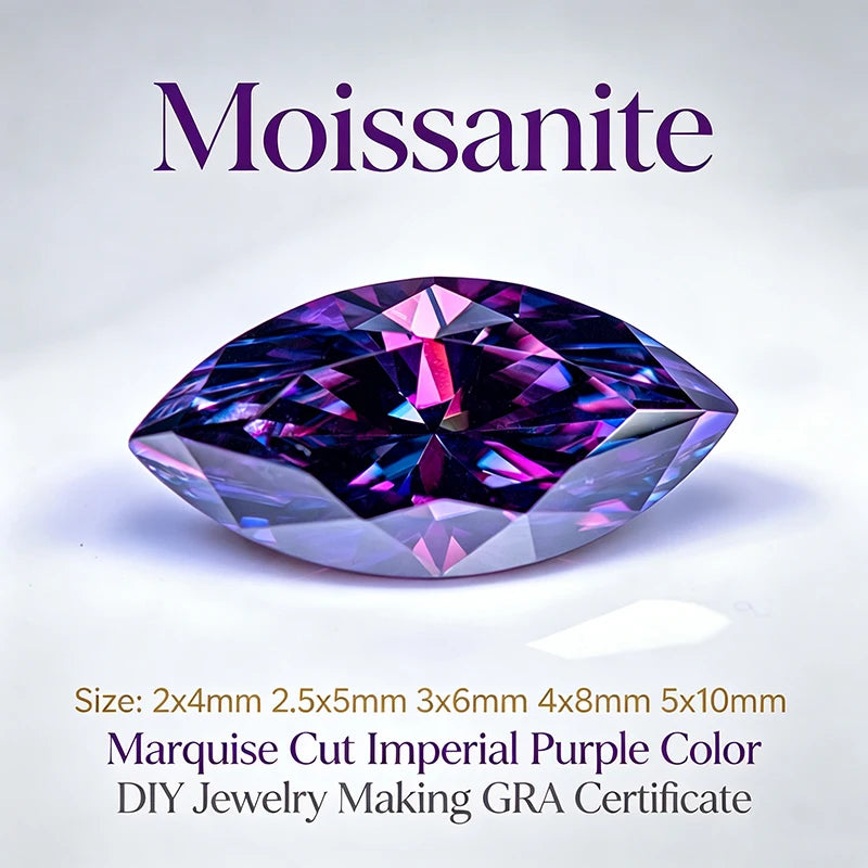 Vixonna Marquise Cut Imperial Purple Loose Stone DIY Jewelry
