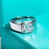 Vixonna Men's Asscher Cut Moissanite Engagement Ring 3ct D Color 925 Silver