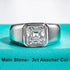 Vixonna Men's Asscher Cut Moissanite Engagement Ring 3ct D Color 925 Silver