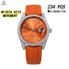 Vixonna Men's Moissanite Automatic Mechanical Watch Rubber Strap
