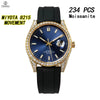 Vixonna Men's Moissanite Automatic Mechanical Watch Rubber Strap