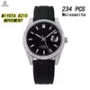 Vixonna Men's Moissanite Automatic Mechanical Watch Rubber Strap