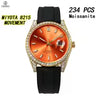 Vixonna Men's Moissanite Automatic Mechanical Watch Rubber Strap