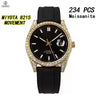 Vixonna Men's Moissanite Automatic Mechanical Watch Rubber Strap