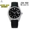 Vixonna Men's Moissanite Automatic Mechanical Watch Rubber Strap