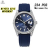 Vixonna Men's Moissanite Automatic Mechanical Watch Rubber Strap