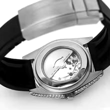 Vixonna Men's Moissanite Automatic Mechanical Watch Rubber Strap