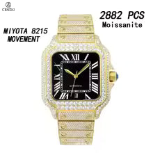 Vixonna Men's Moissanite Automatic Watch Sapphire Crystal MIYOTA 8215