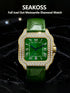 Vixonna Men's Moissanite Automatic Watch Square Leather D Color VVS