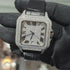Vixonna Men's Moissanite Automatic Watch Square Leather D Color VVS