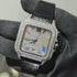 Vixonna Men's Moissanite Automatic Watch Square Leather D Color VVS