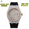 Vixonna Men's Moissanite Automatic Watch VVS Sapphire Silicone