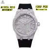 Vixonna Men's Moissanite Automatic Watch VVS Sapphire Silicone
