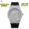 Vixonna Men's Moissanite Automatic Watch VVS Sapphire Silicone