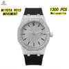 Vixonna Men's Moissanite Automatic Watch VVS Sapphire Silicone