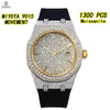 Vixonna Men's Moissanite Automatic Watch VVS Sapphire Silicone
