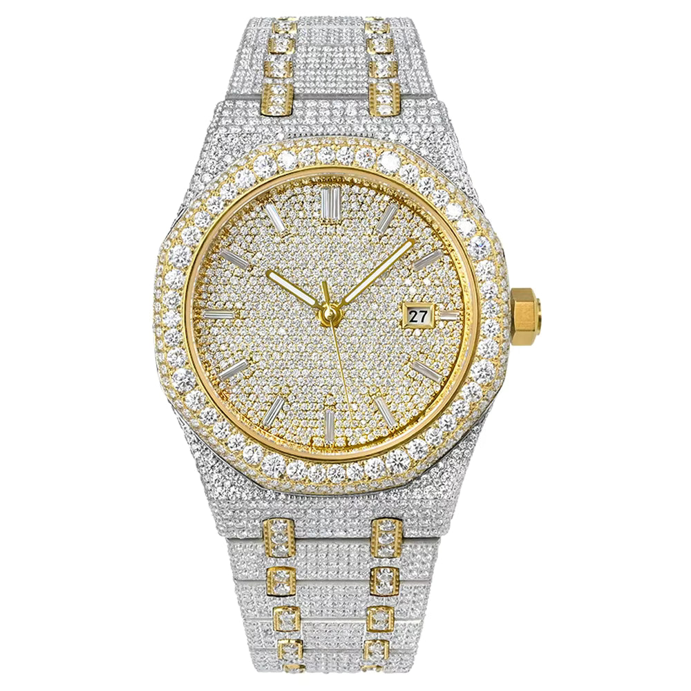 Vixonna Men's Moissanite Automatic Watch VVS1 Stainless Steel