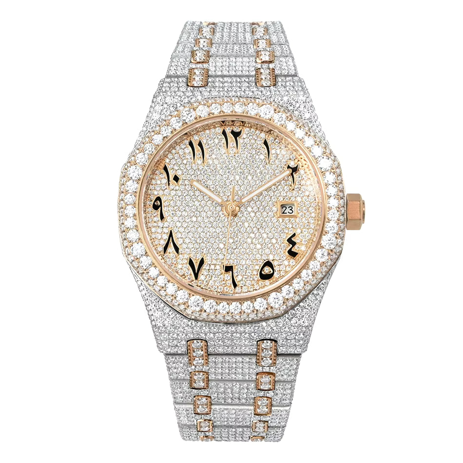 Vixonna Men's Moissanite Automatic Watch VVS1 Stainless Steel