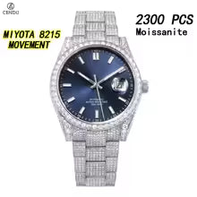 Vixonna Men's Moissanite Diamond Automatic Watch Stainless Steel Miyota 8215