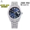 Vixonna Men's Moissanite Diamond Automatic Watch Stainless Steel Miyota 8215