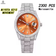 Vixonna Men's Moissanite Diamond Automatic Watch Stainless Steel Miyota 8215