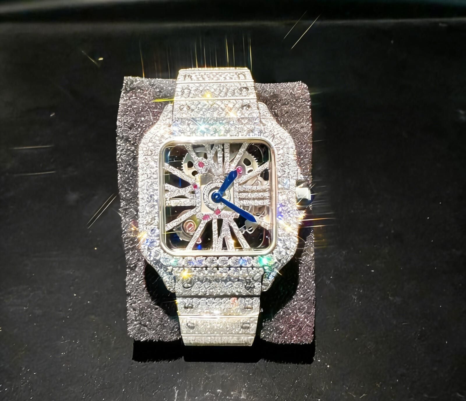 Vixonna Men's Moissanite Diamond Watch VVS1 Iced Out Ceramic
